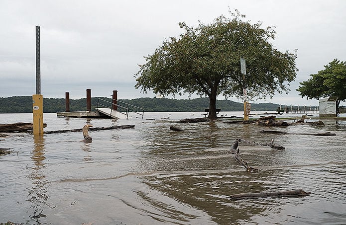 Susquehanna River flooding at Port Deposit, MD